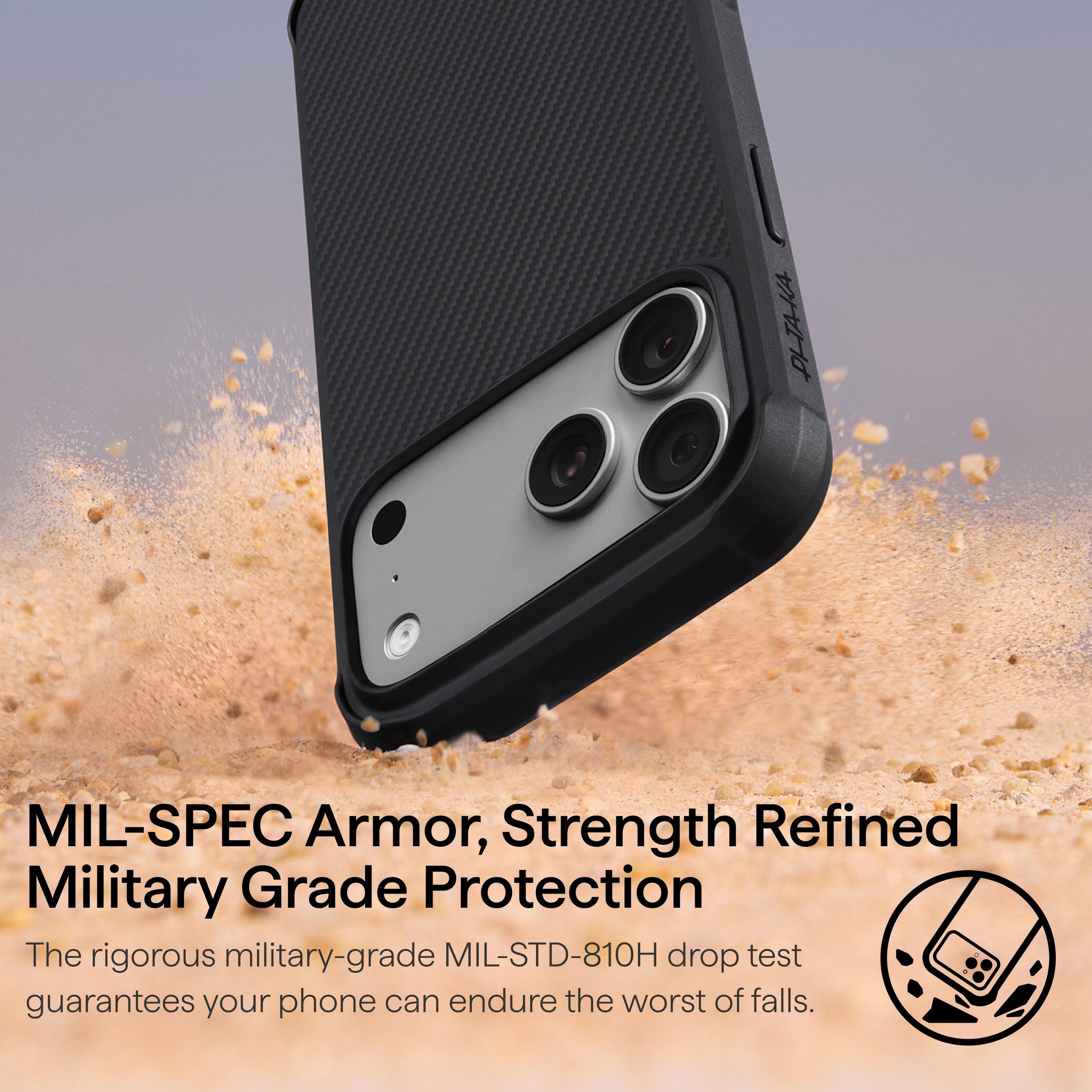MIL-SPEC Armor, Strength Refined Military Grade Protection

The rigorous military-grade MIL-STD-810H drop test guarantees your phone can endure the worst of falls.