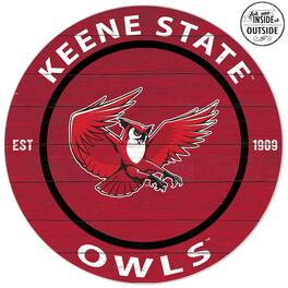 Jardine - Keene State Owls 20'' x 20'' Indoor/Outdoor Team Color Circle Sign - Red