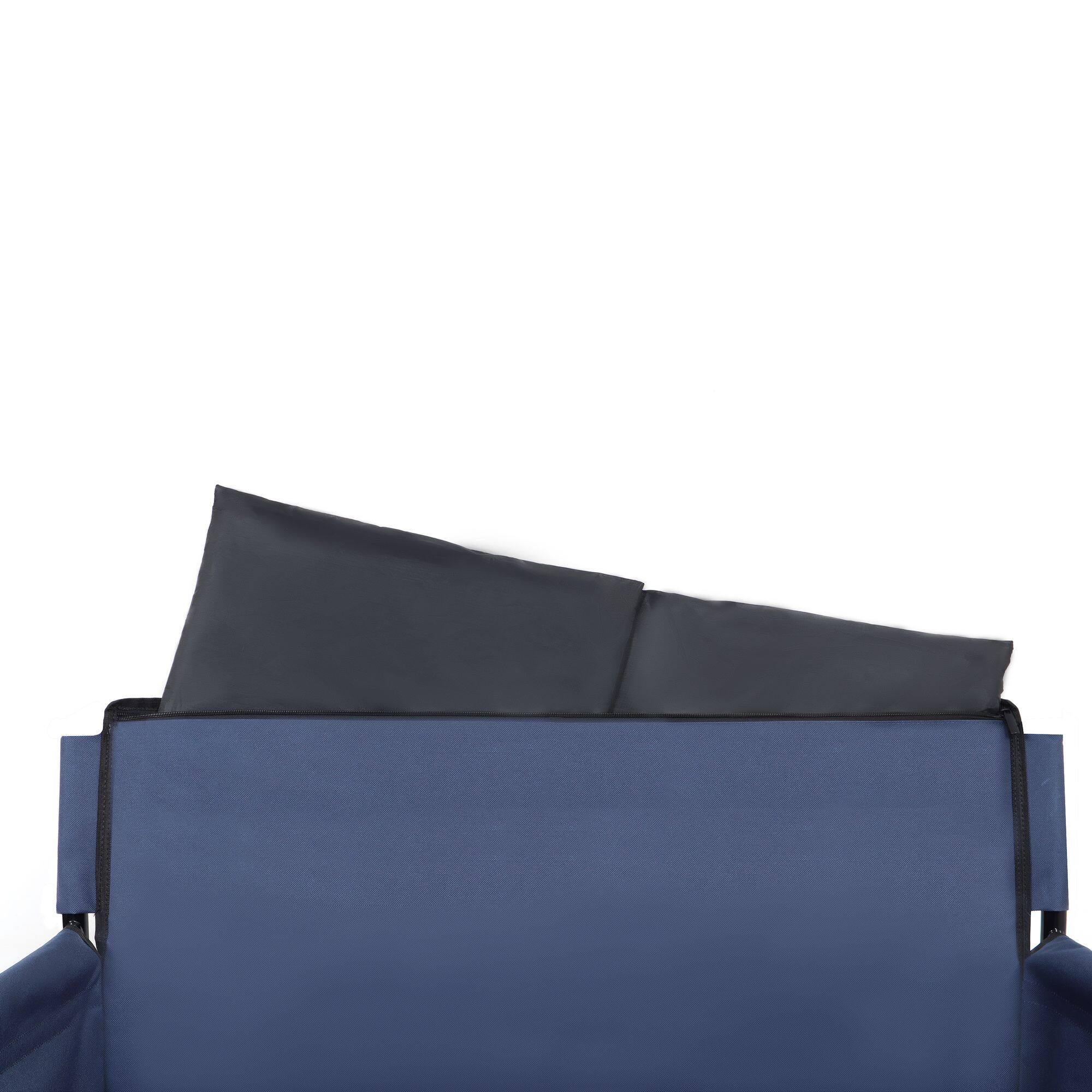 Alt View 7. Loheer - Loheer Folding Wagon Cart with Bench Seat, 500lbs Heavy-Duty Utility Wagon 180L, All-Terrain Beach Cart, Dark Blue.