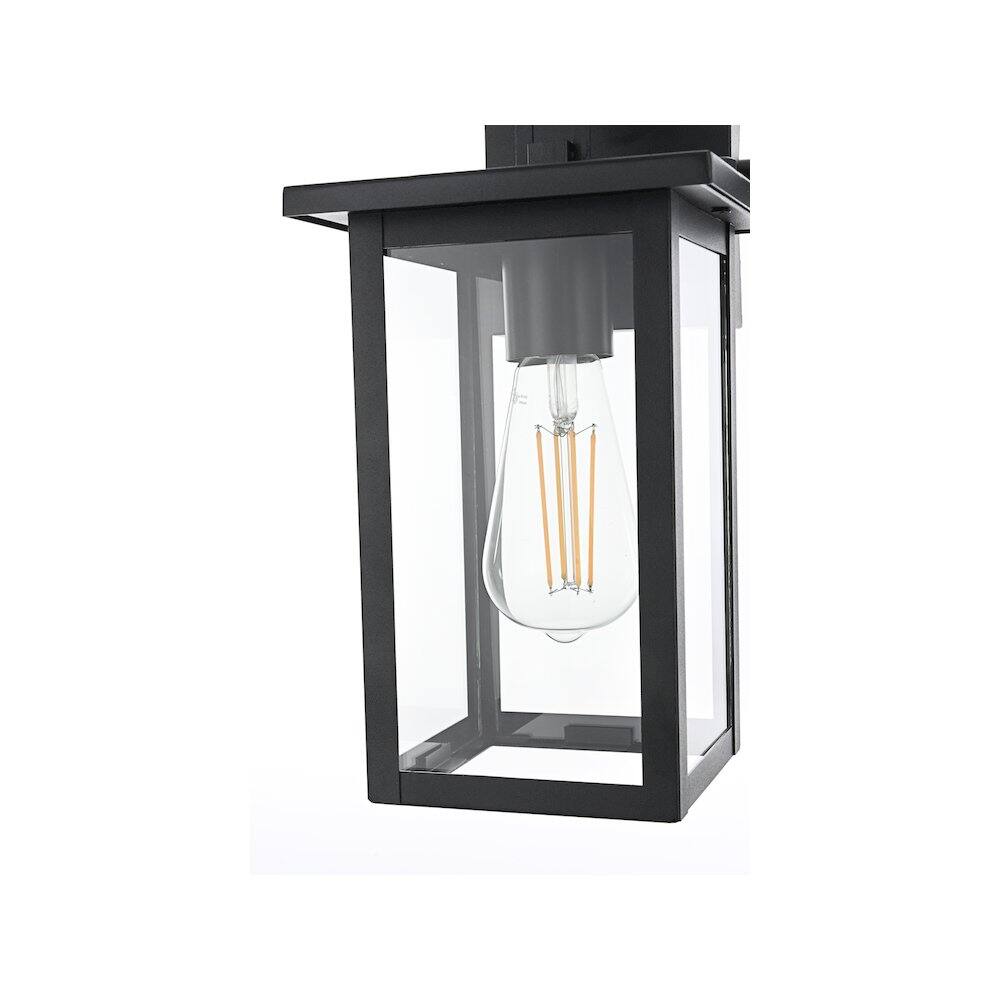 Alt View 2. Elegant Lighting - Venango 7 inch Outdoor Pendant in Black - Black.