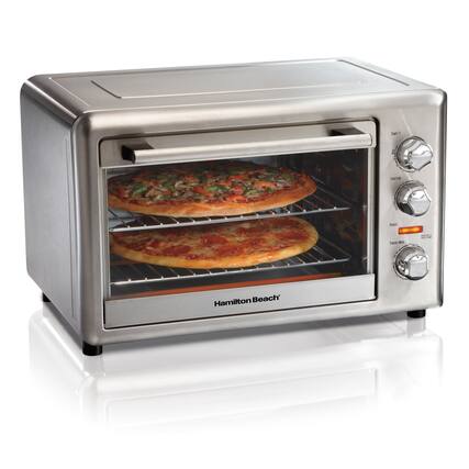 Front. Hamilton Beach - Countertop convection oven with rotisserie - Stainless Steel.