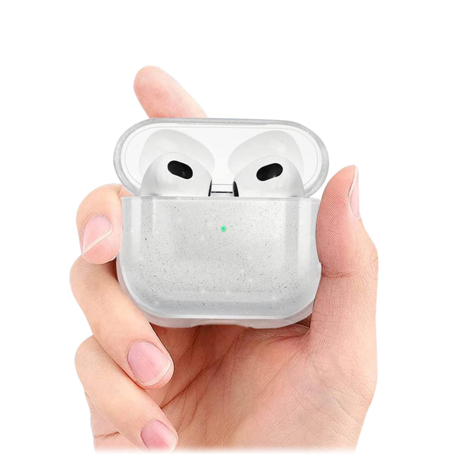 Alt View 15. SaharaCase - Sparkle Series Case for Apple AirPods 3 (3rd Generation) - Clear.