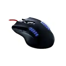 Front. Xtreme - Wired Gaming Mouse - High-Precision Optical Sensor, Multicolor RGB Backlit, 6 Programmable Buttons - Black.