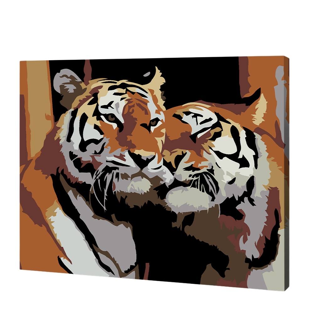 Front. Artwille - Artwille Paint By Number Kit Tigers In Love.