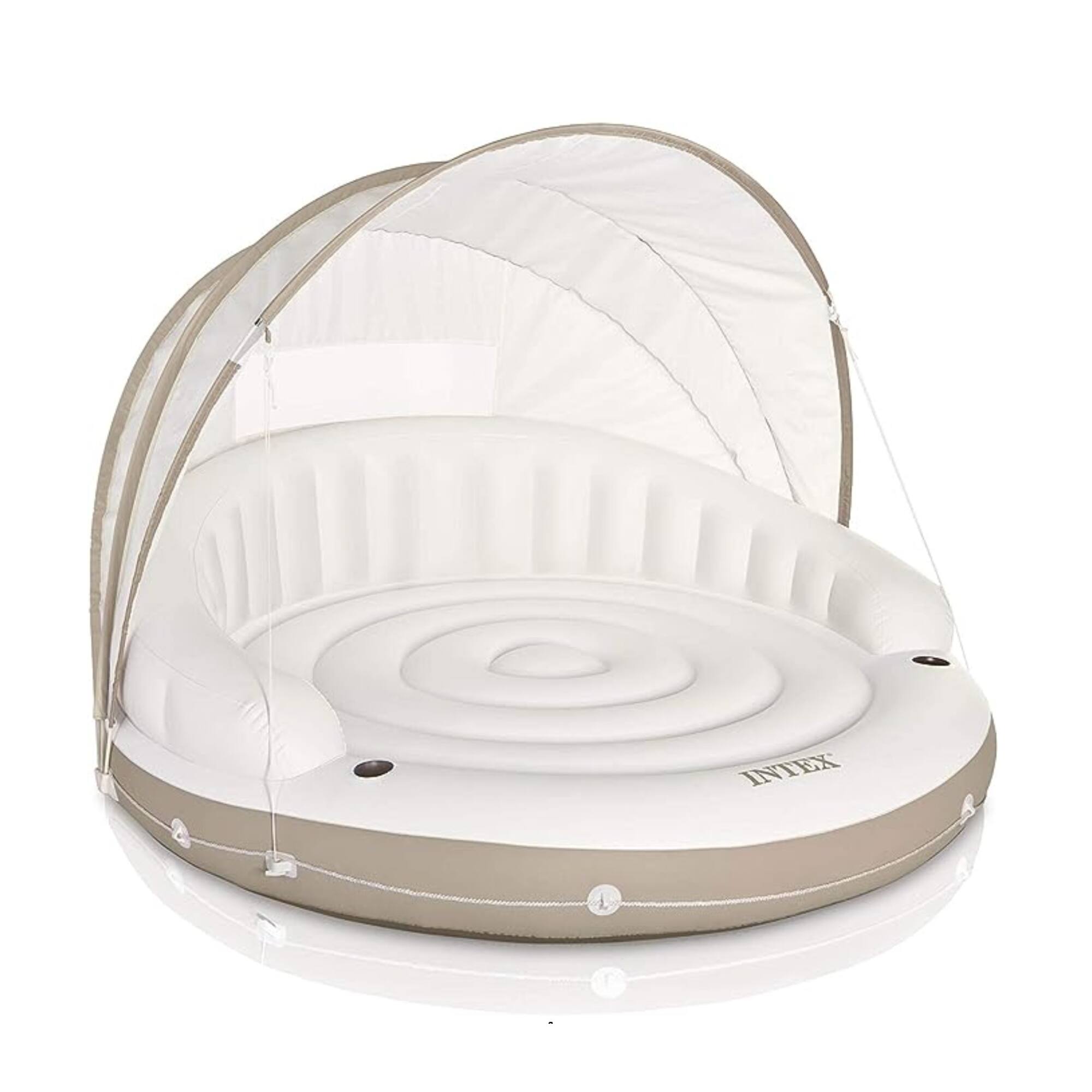 Angle. Intex - Intex Inflatable Canopy Island Float Lounge, 78.5" x 59".