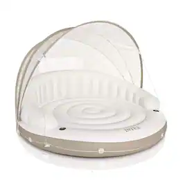 Intex - Inflatable Canopy Island Float Lounge, 78.5" x 59"