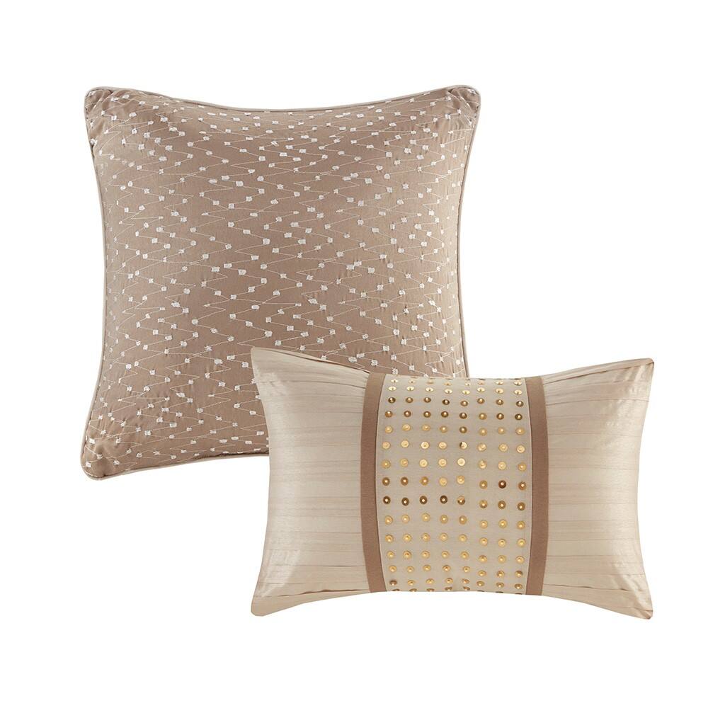 Alt View 3. Gracie Mills - Gracie Mills Atkins 8-Piece Embroidered Comforter Set - Natural.