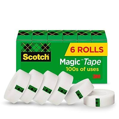 Scotch - Magic Tape Refill, 0.75" x 27.77 yds., 1" Core, 6 Rolls/Pack (810-K6) - Invisible Clear