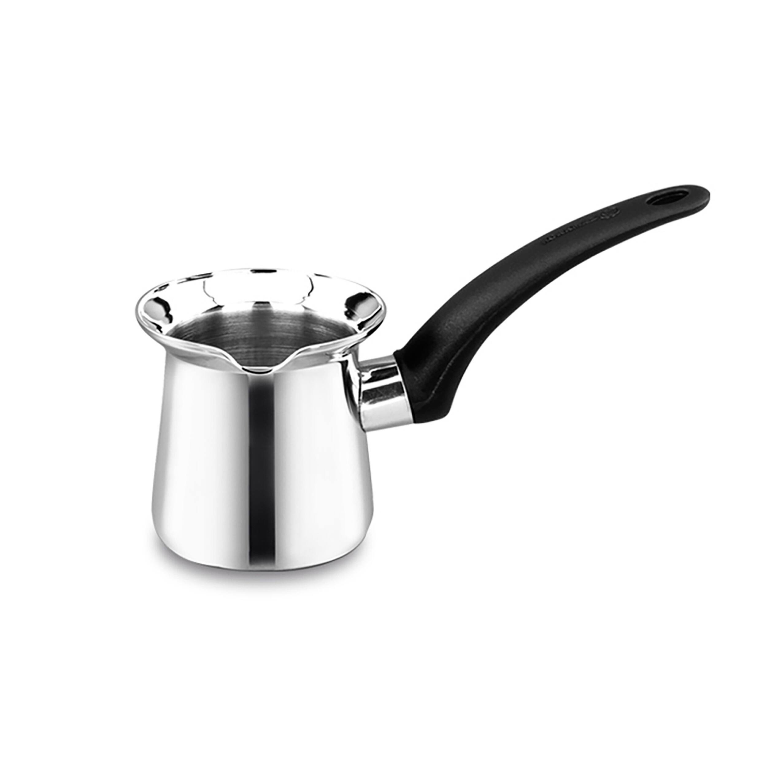 Front. Korkmaz - Korkmaz Orbit 12 Ounce Stainless Steel Turkish Coffee Pot in Silver - Silver.