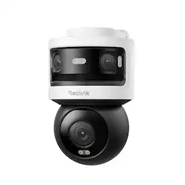 Reolink - OMVI 3i WiFi 4K 360° 18MP(10MP+8MP) Triple-lens Camera, Synctrack & Auto Framing 24/7 Recording AI Video Search - White