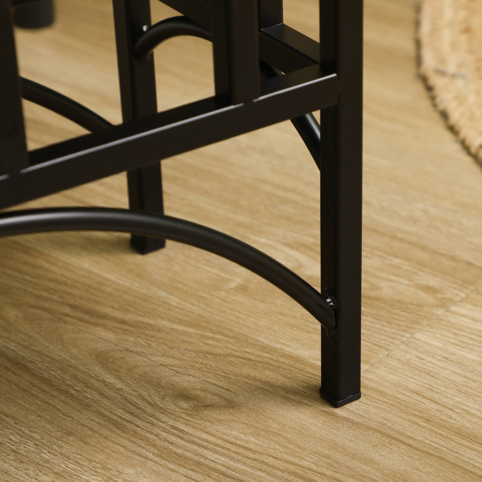 Alt View 5. Pawhut - Elevated Dog Bowls, Double Stainless Steel Heavy Duty Dog Food Bowl Elevated Pet Feeding Station, 10.5" H - Black.