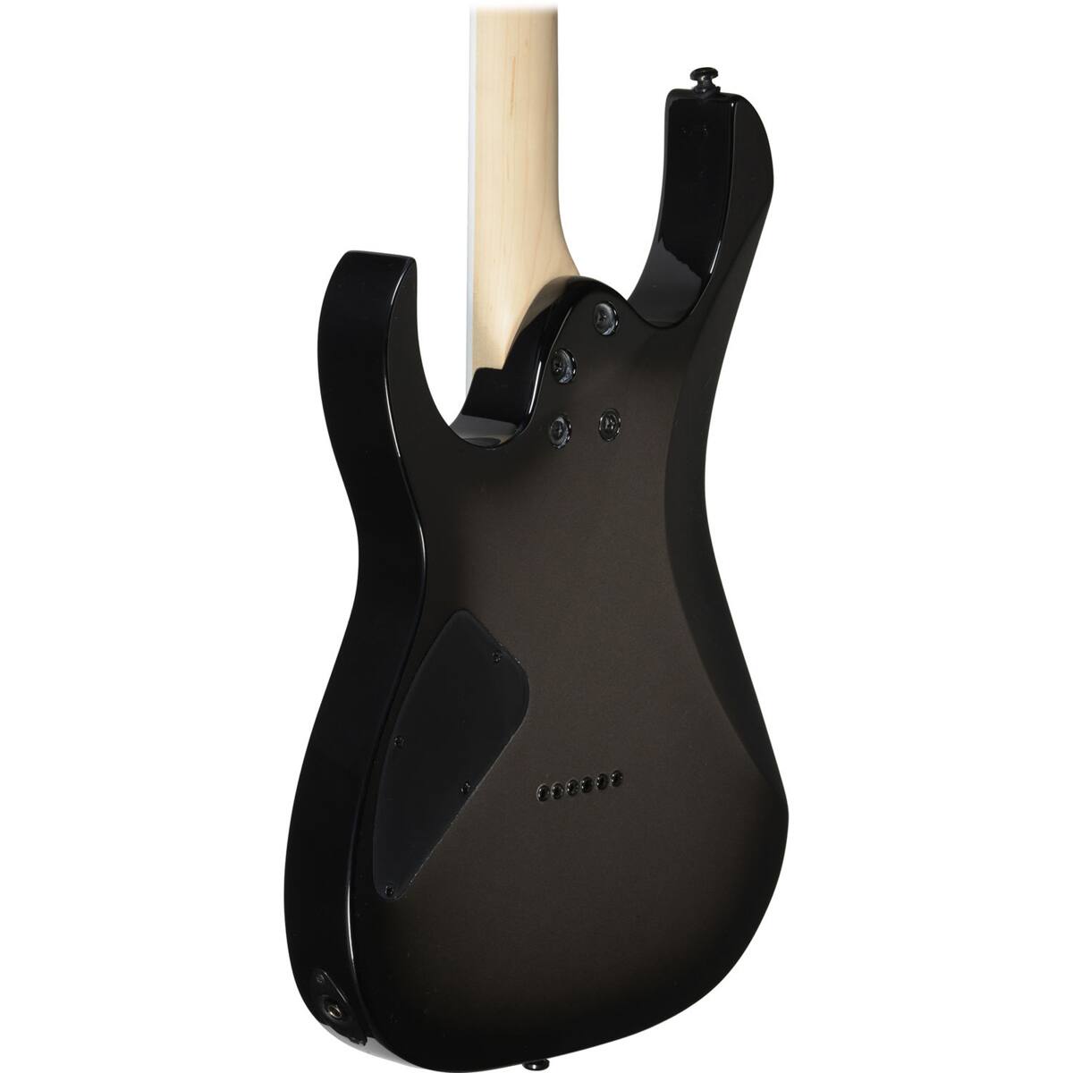 Alt View 3. Ibanez - Ibanez RG Gio Series GRG121DX Electric Guitar, Bound Rosewood Fretboard, Metallic Gray Sunburst.