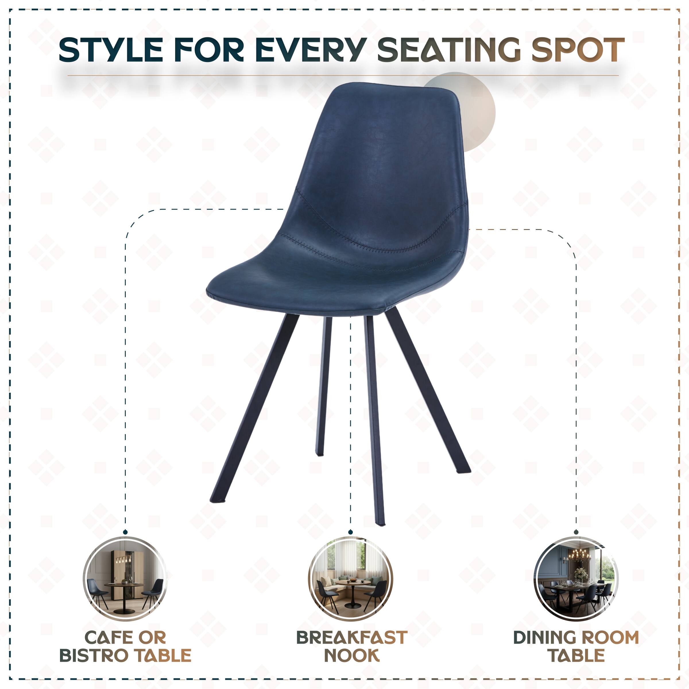 STYLE FOR EVERY SEATING SPOT

CAFE OR BISTRO TABLE

BREAKFAST NOOK

DINING ROOM TABLE