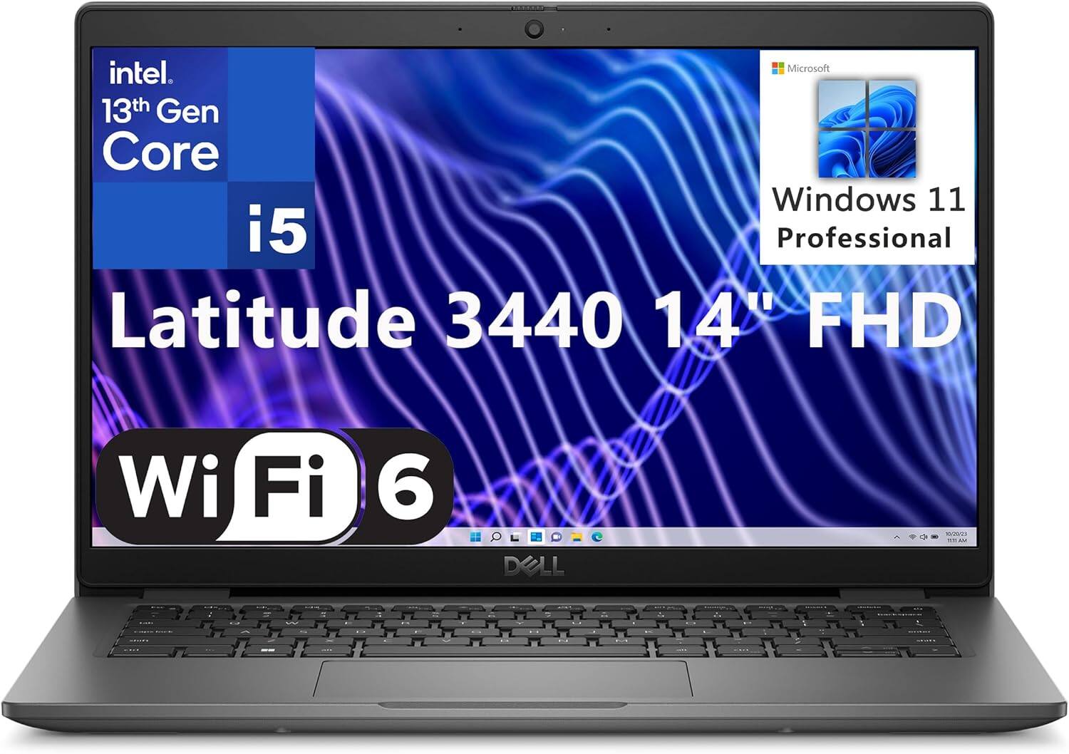 intel.  
13th Gen Core i5  
Latitude 3440 14" FHD  
Windows 11 Professional  
Wi-Fi 6