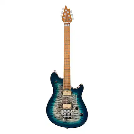 Front. EVH - EVH Wolfgang Special Transactional QM Electric Guitar - Indigo Burst.