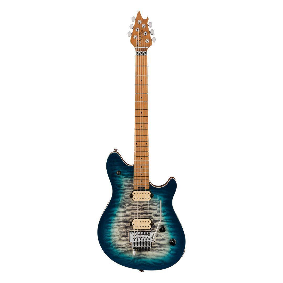 Front. EVH - EVH Wolfgang Special Transactional QM Electric Guitar - Indigo Burst.