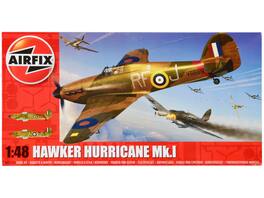 Level 2 Model Kit Hawker Hurricane Mk.I Fighter Aircraft with 2 Scheme Options 1/48 Plastic Model Kit by Airfix - Multi