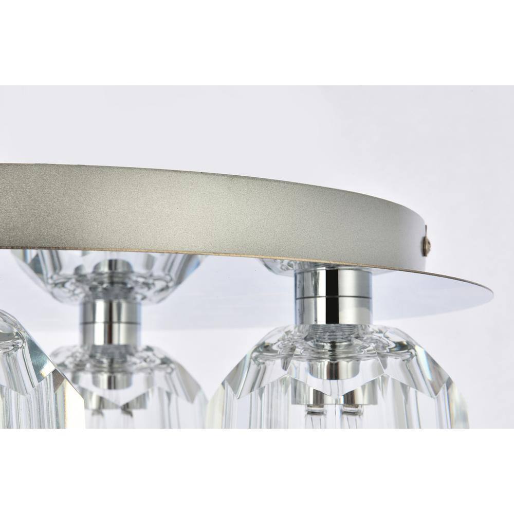 Alt View 2. Elegant Lighting - Graham 4 Light Ceiling Lamp in Chrome - Chrome And Clear.