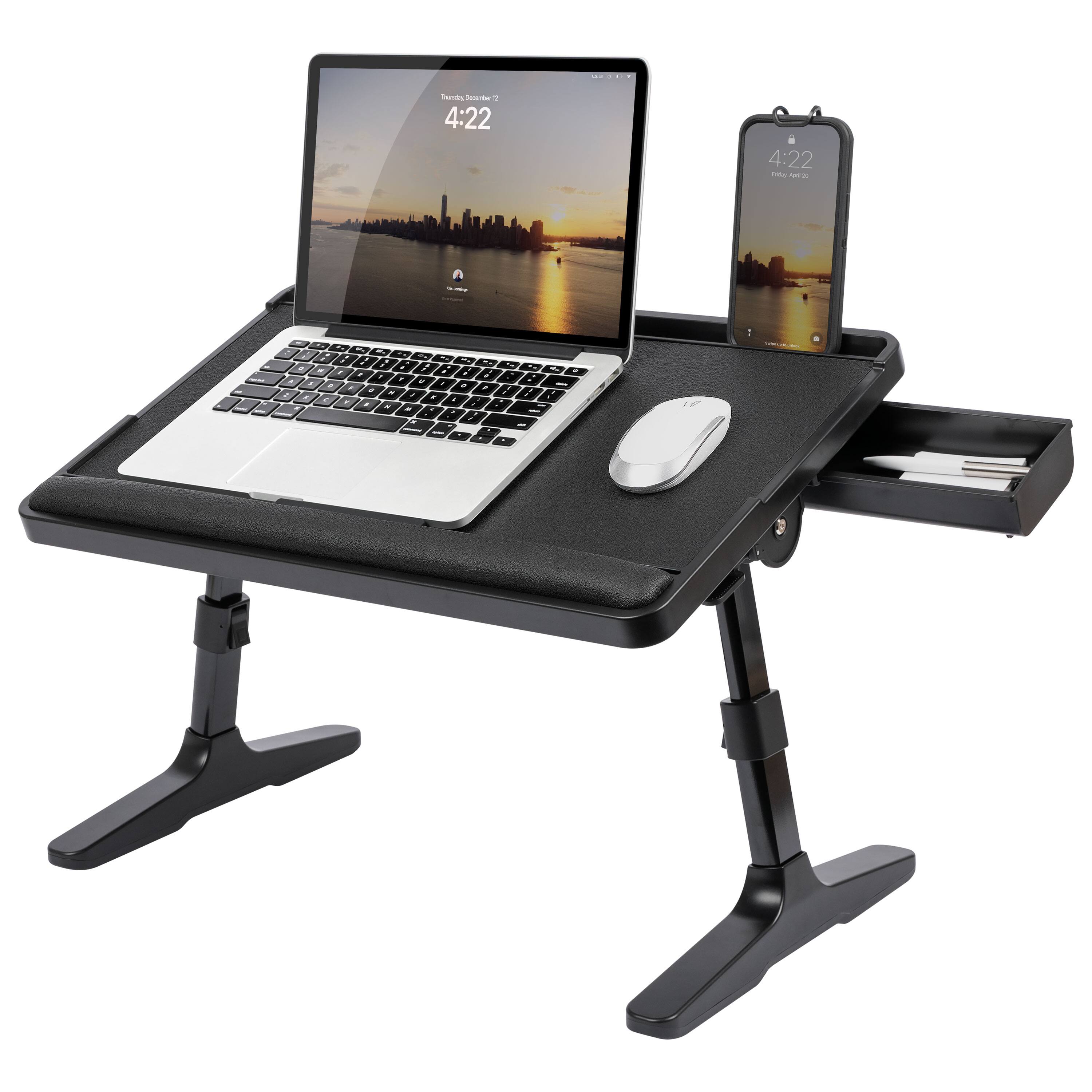 LapGear - Adjustable LapTop Bed Desk (Fits up to 15" Laptop) - Black