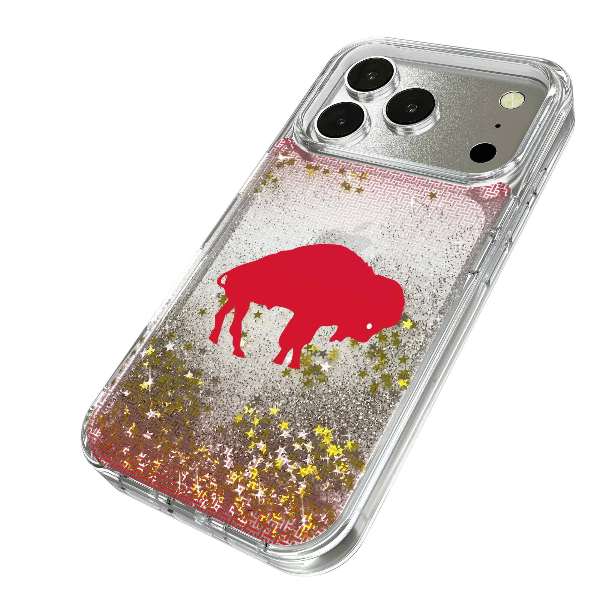 Alt View 1. Keyscaper - Buffalo Bills Linen Logo iPhone Glitter Case - 13 - Multicolor.