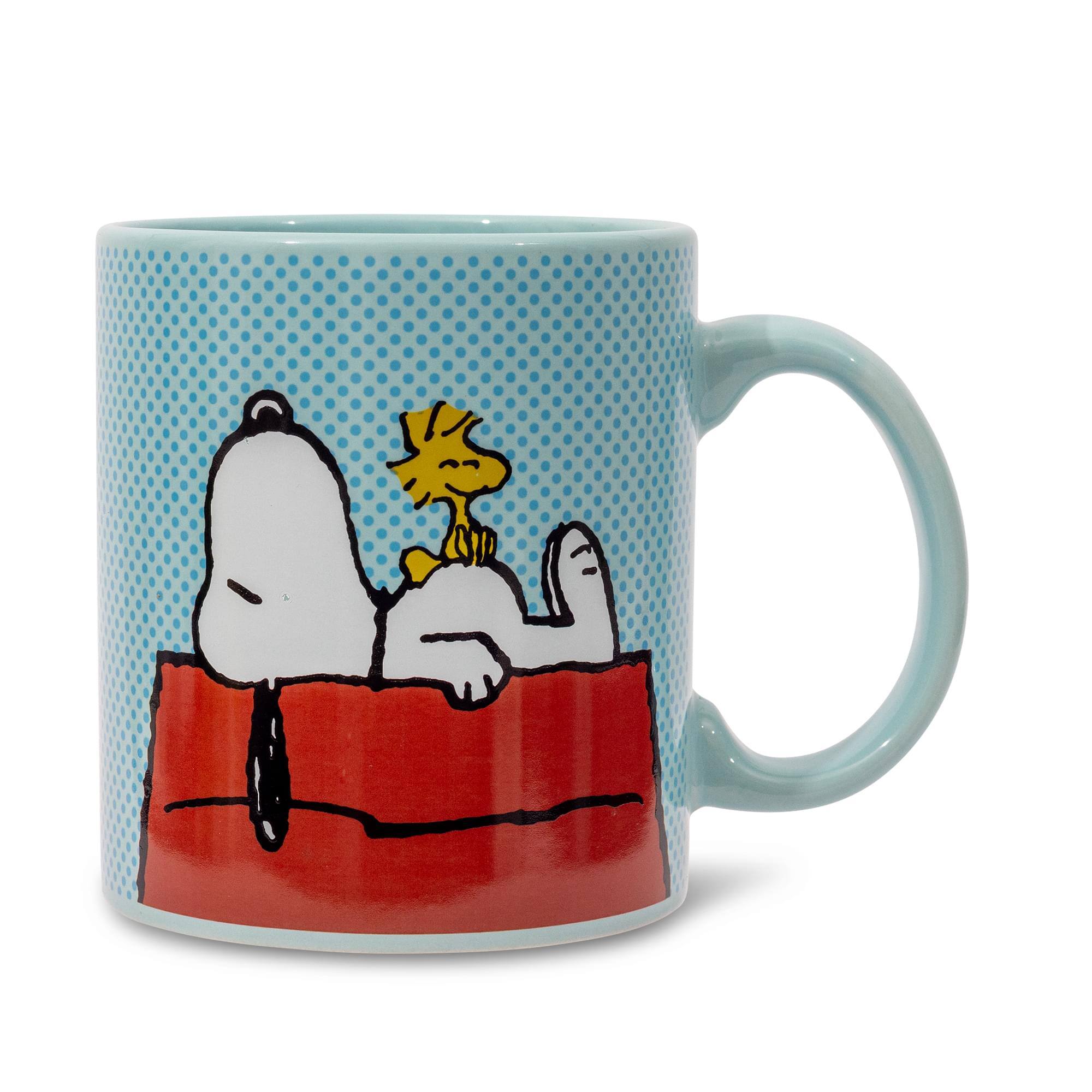 Alt View 1. Silver Buffalo - Peanuts Snoopy and Woodstock Lounging Ceramic Mug | Holds 20 Ounces - Multi-Colored.