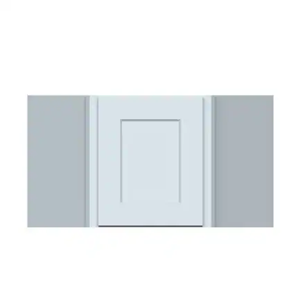 Front. Boyel Living - Dove Gray Short Corner Wall Cabinets 18.Wx12in.H Ready to Assemble Kitchen Cabinets - DOVE GRAY.