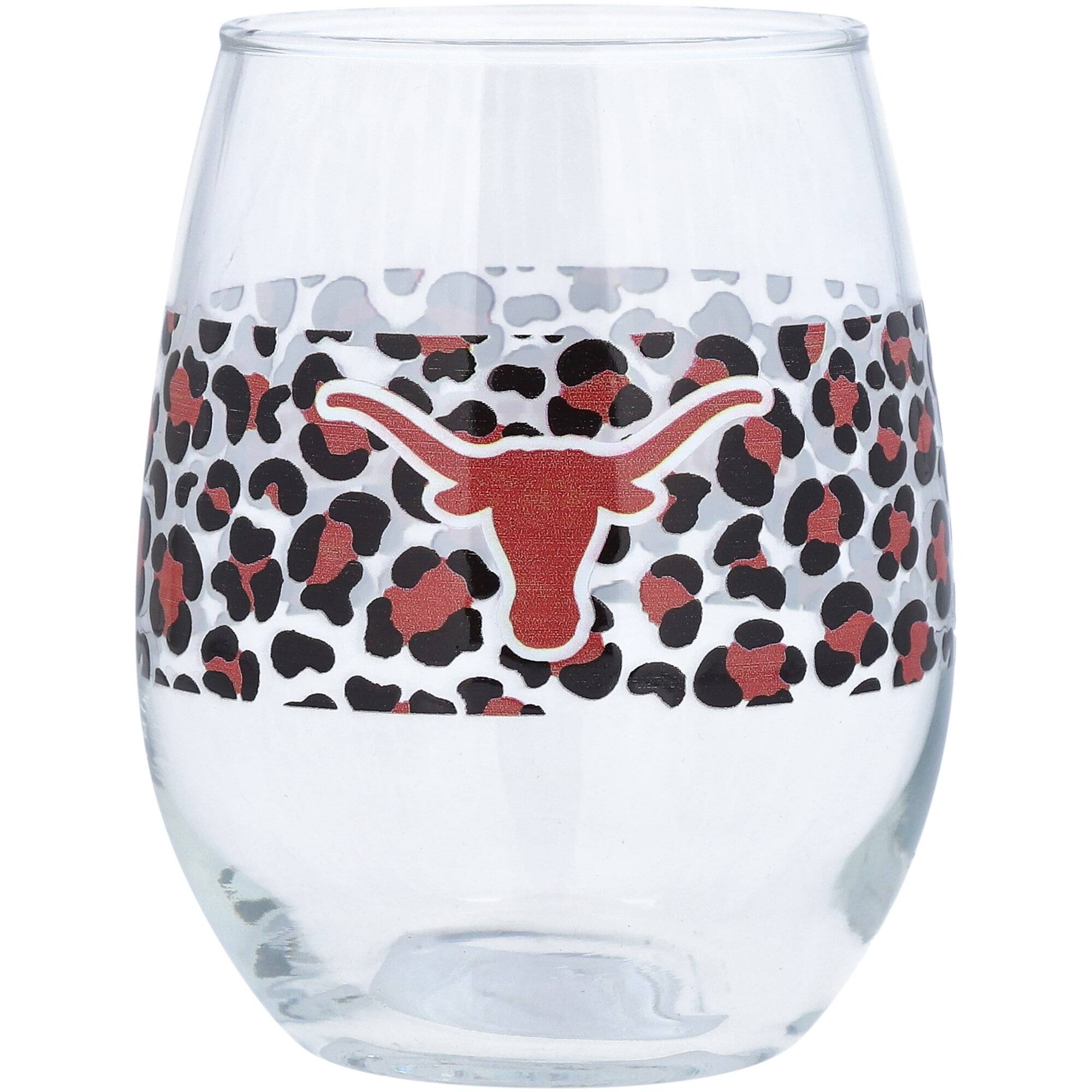 Indigo Falls - Texas Longhorns 15oz. Leopard Stemless Glass - Multicolor