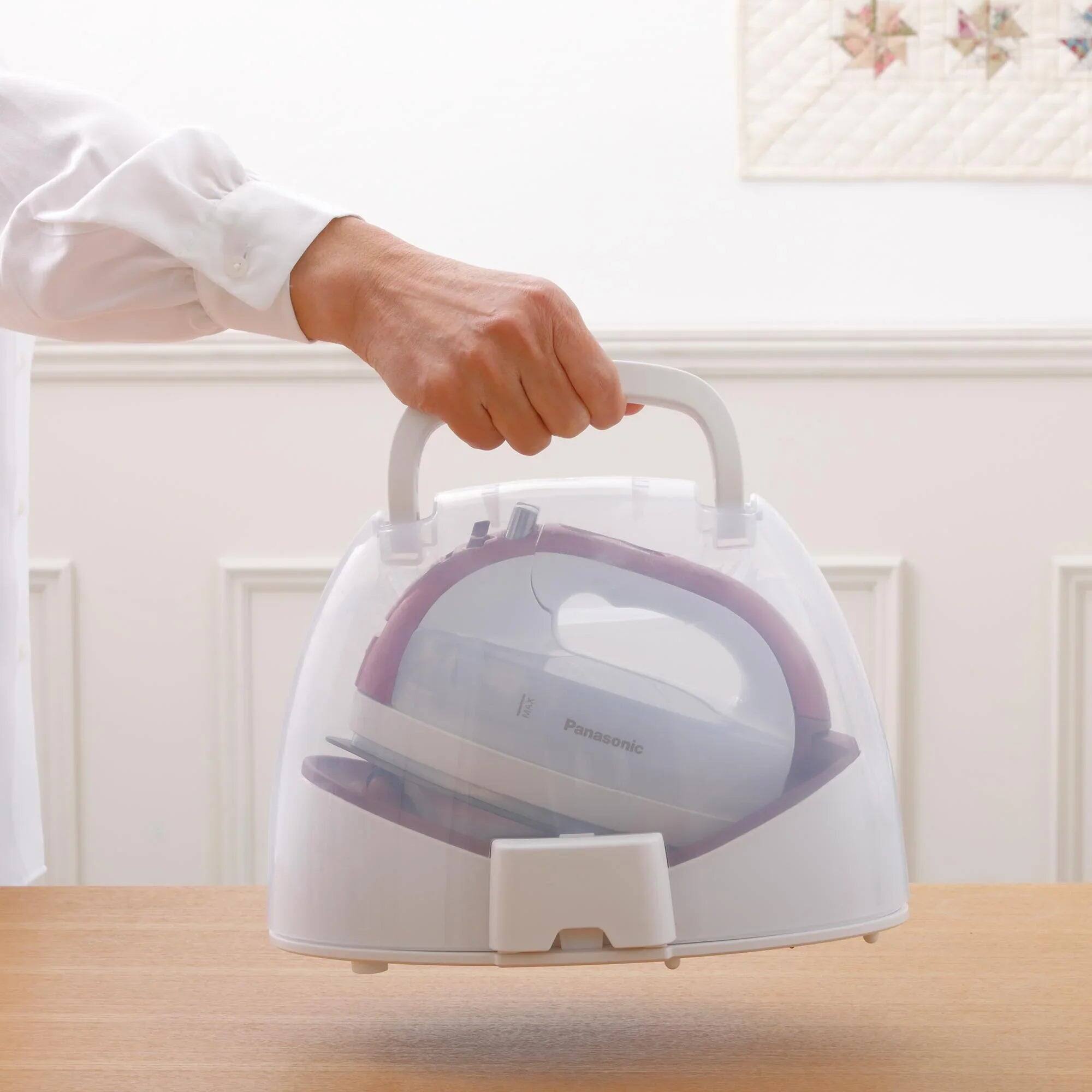 Alt View 3. Panasonic - Cordless Steam/Dry Iron, 1700W Wide Ceramic Plate - Gold.