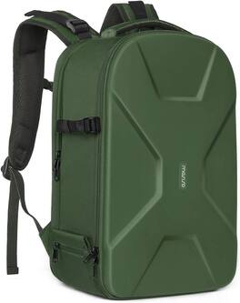 mosiso - Camera Backpack 15-16 inch Waterproof Hardshell Camera Bag with Tripod Holder&Laptop Compartment - Army Green