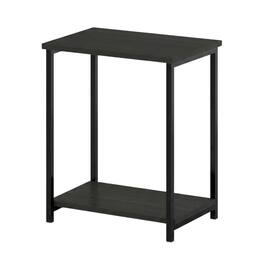 FurniFact - Metal Frame End Table with Sleek Modern Design - Espresso