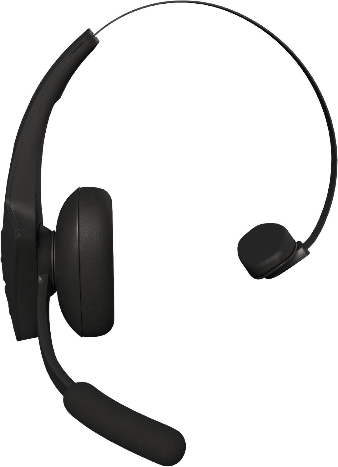 Left. BlueParrott - Pro B350 Wireless Bluetooth Mono Headset with 98% AI Voice Isolation Mics and Lightweight Headband - Black.