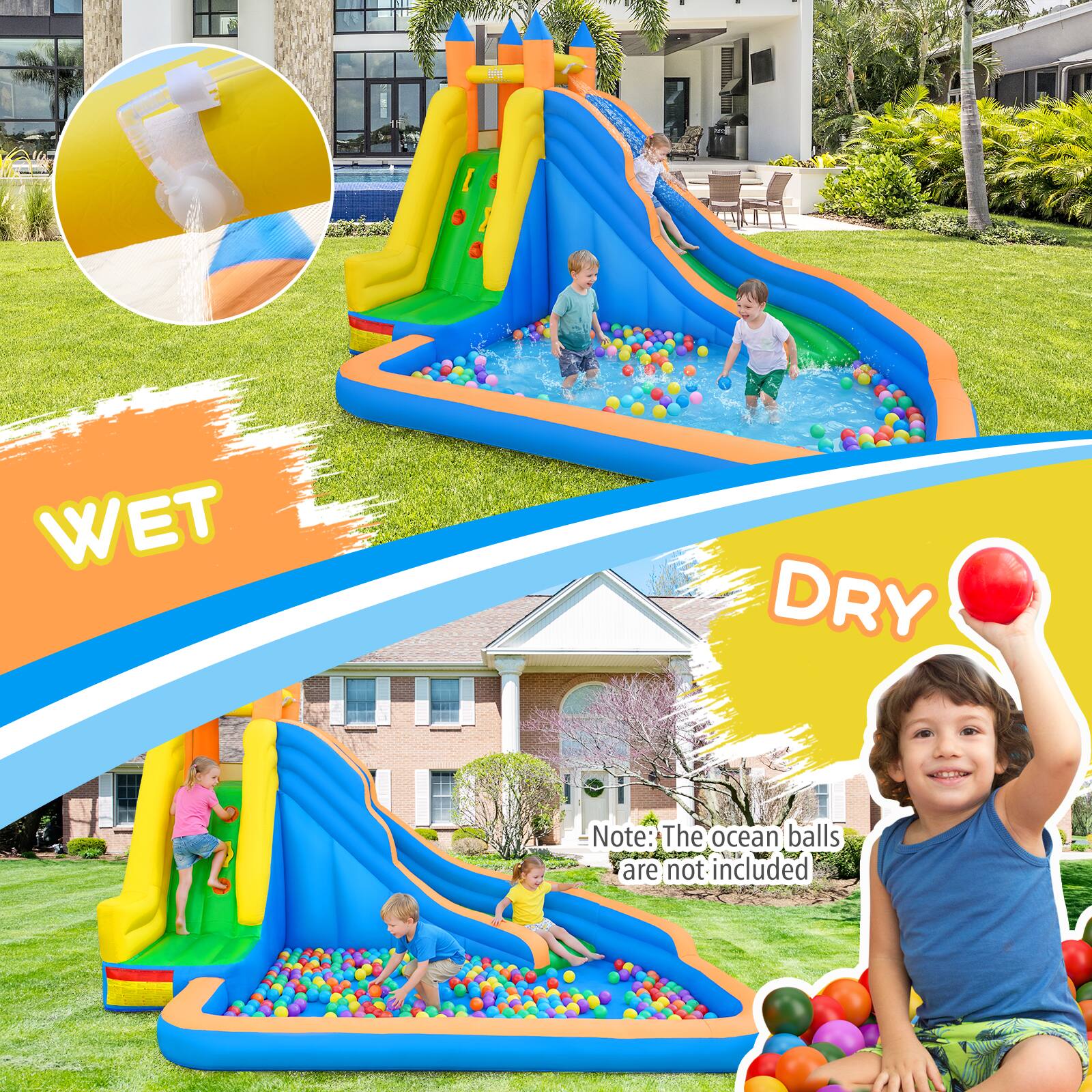 WET DRY

Note: The ocean balls are not included