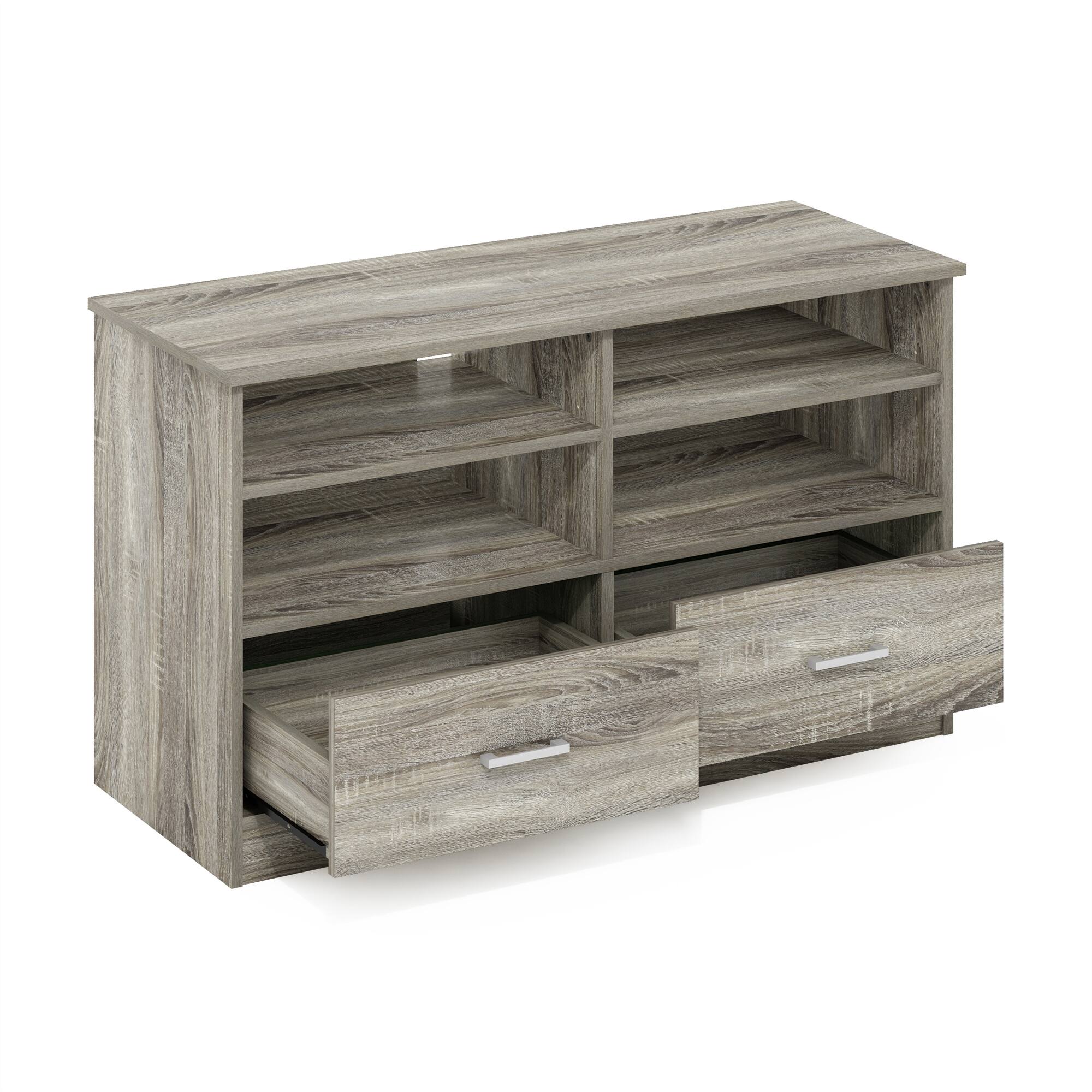 Alt View 3. Furinno - Jensen TV Stand with Drawer - French Oak.