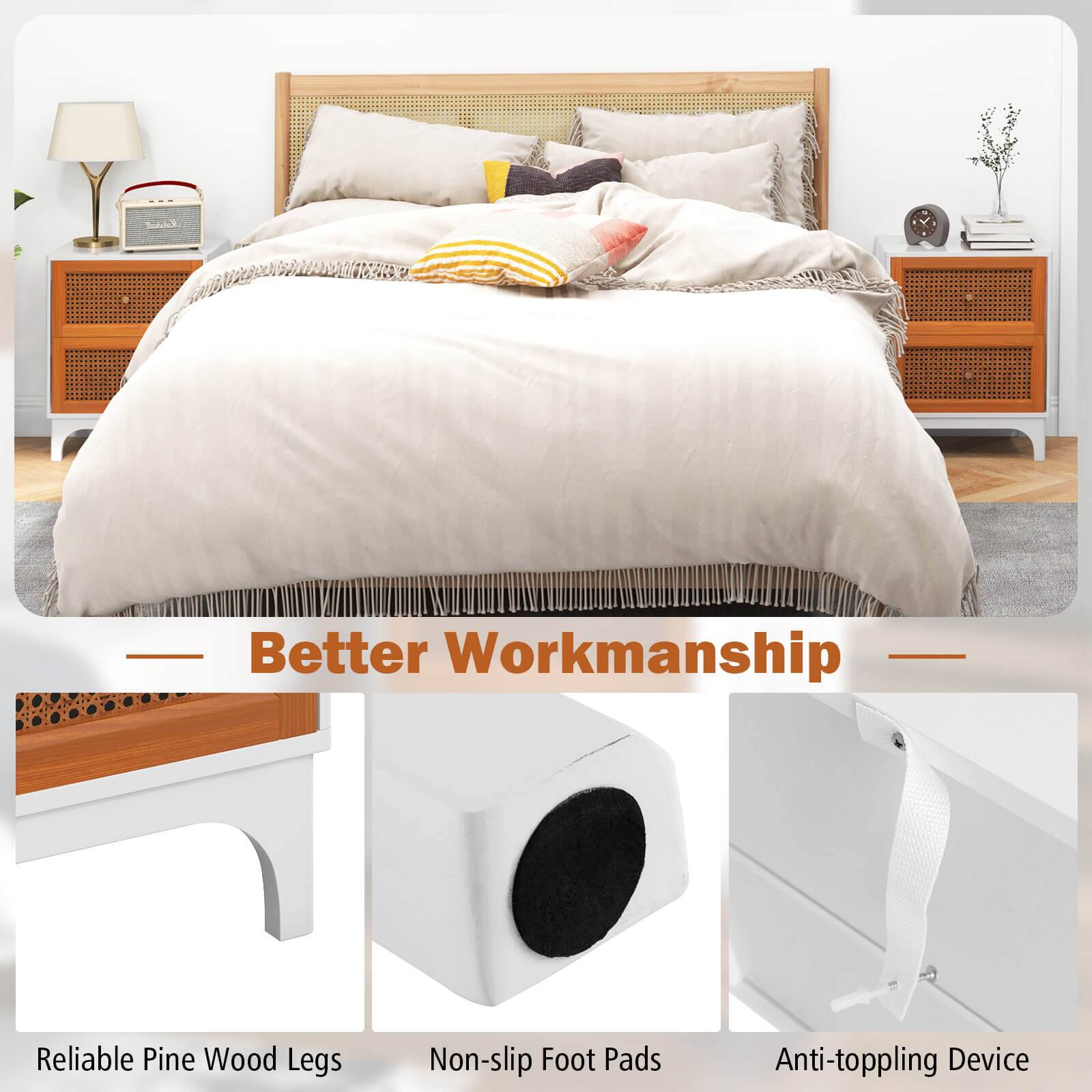 Better Workmanship Reliable Pine Wood Legs Non-slip Foot Pads Anti-toppling Device