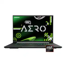 GIGABYTE - AERO X16 16" WQXGA Gaming Laptop,Ryzen Al 7 350,32GB RAM,1TB SSD,GeForce RTX 5060,Win 11Pro - Gray