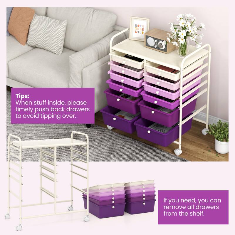 BORN TO BE WILD

Tips:
When stuff inside, please timely push back drawers to avoid tipping over.
If you need, you can remove all drawers from the shelf.