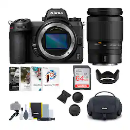Nikon - Z 7II Mirrorless Digital Camera with 24-200mm Lens and Accessory Bundle - Black