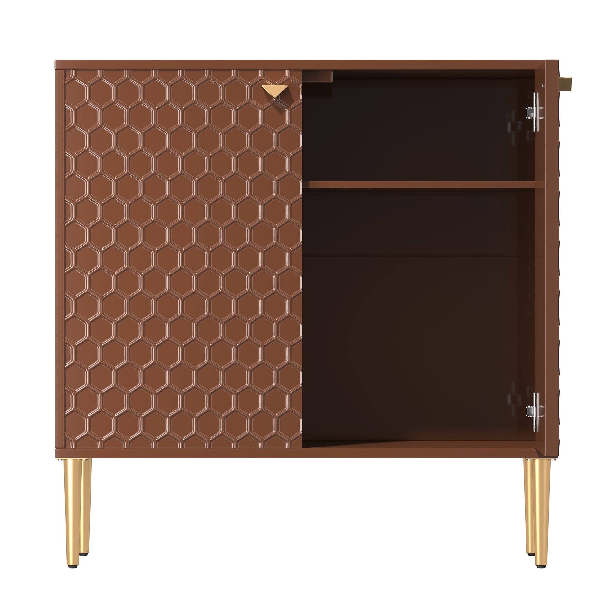 Alt View 8. Boyel Living - Boyel Living 2 Door Cabinet Storage Cabinet - Chocolate Brown.