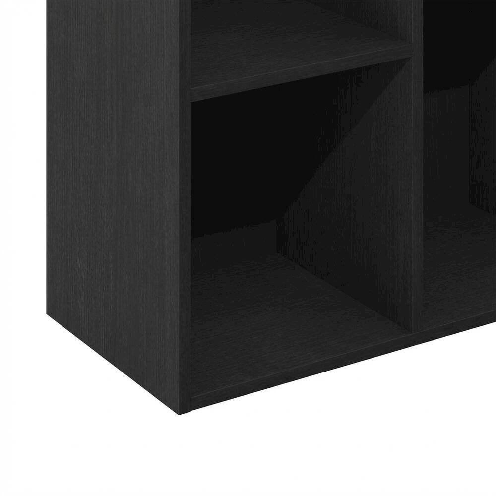 Alt View 1. FurniFact - Blackwood 7-Cube Reversible Storage Shelf With Open Design For Organized Living - Blackwood.