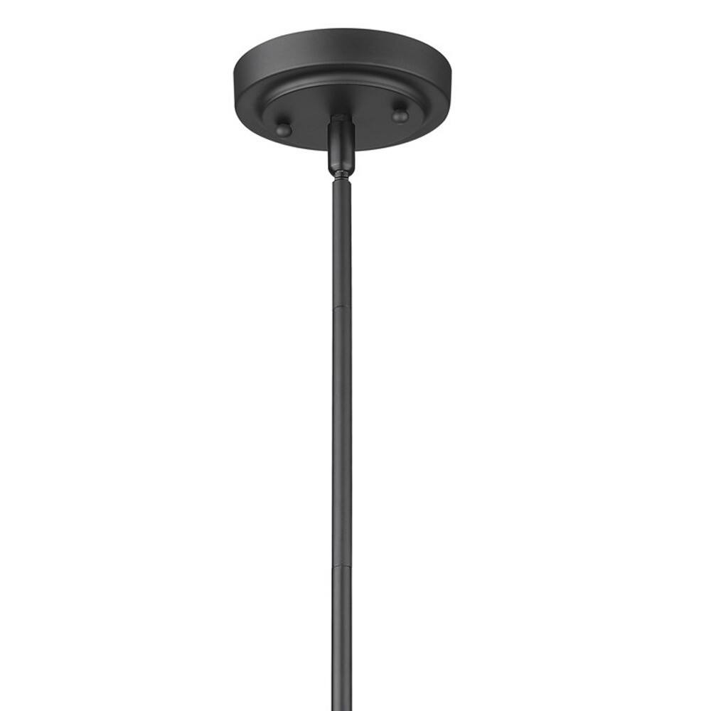 Back. Hivvago - Hivvago Matte Black Hanging Light with Dome Shade - Black.