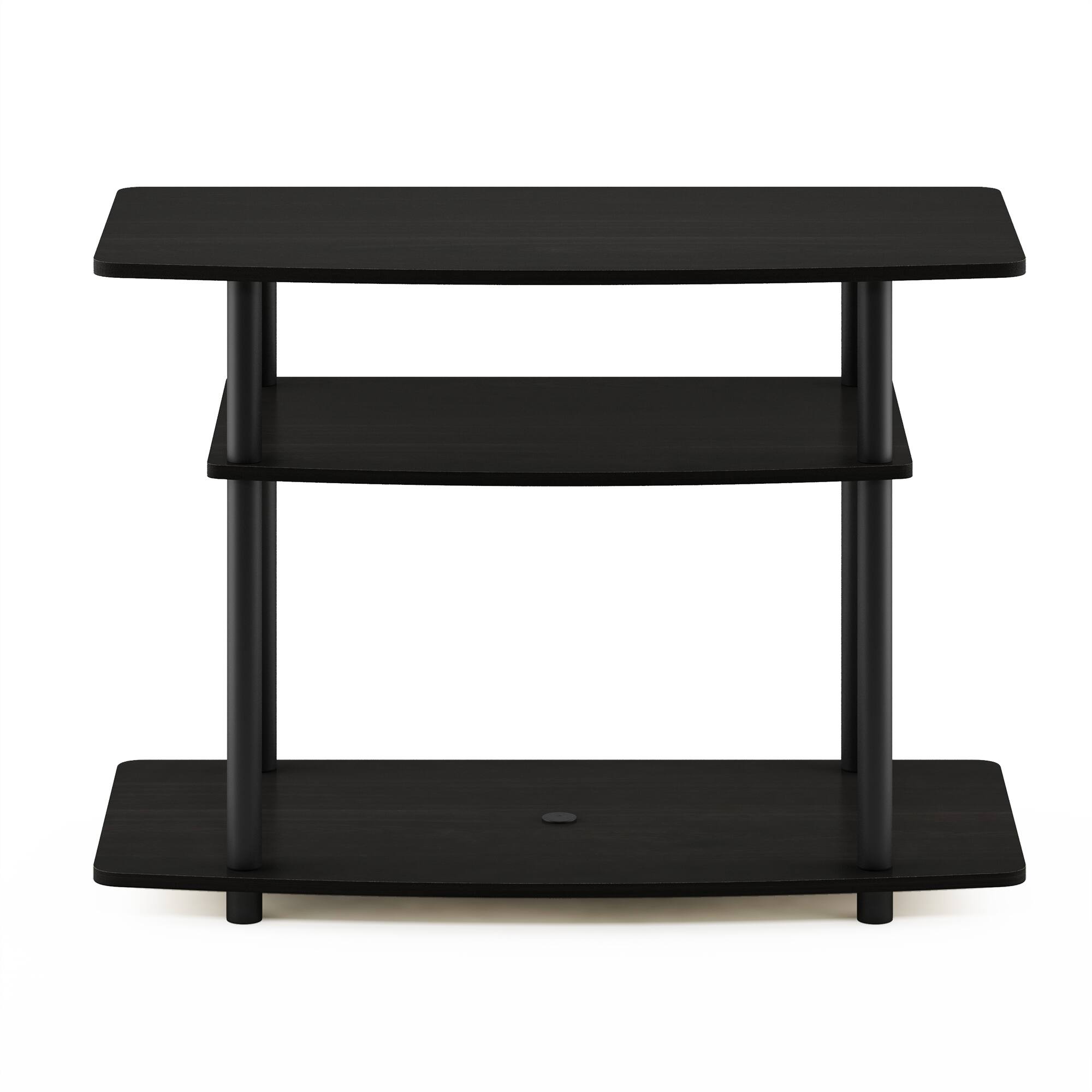 Alt View 2. Furinno - Turn-N-Tube No Tools 3-Tier TV Stands - Espresso/Black.