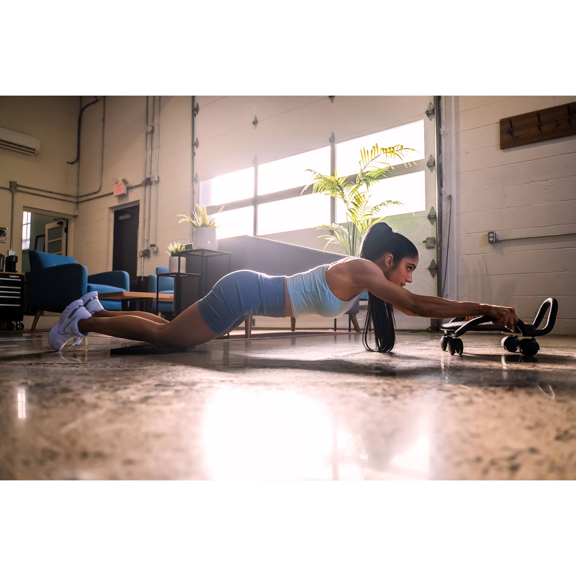 Alt View 4. AB Dolly - AB Dolly Plus Home Core Training Fitness Abs Exercise Machine Workout Equipment - Black.