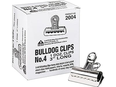 X-ACTO - #4 Bulldog Clips, 12/Box - Metallic price history on PriceWatchPro