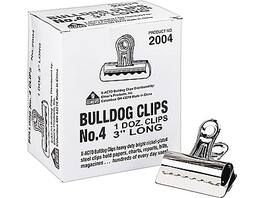 X-ACTO - #4 Bulldog Clips, 12/Box - Metallic