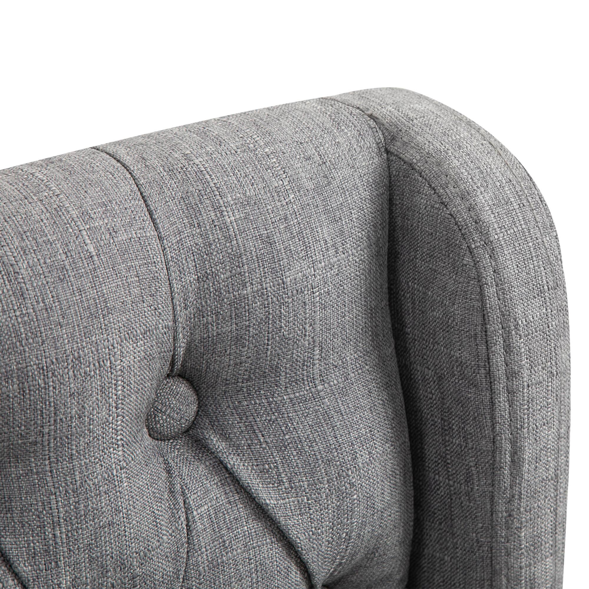 Alt View 7. Homcom - 26.25" Counter Height Bar Stools, Tufted Wingback Armless Upholstered Dining Chair with Rubber Wood Legs, Set of 2 - gray.