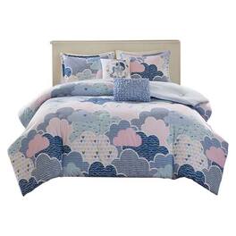 Gracie Mills - Eowyn Cotton Printed Comforter Set - Blue