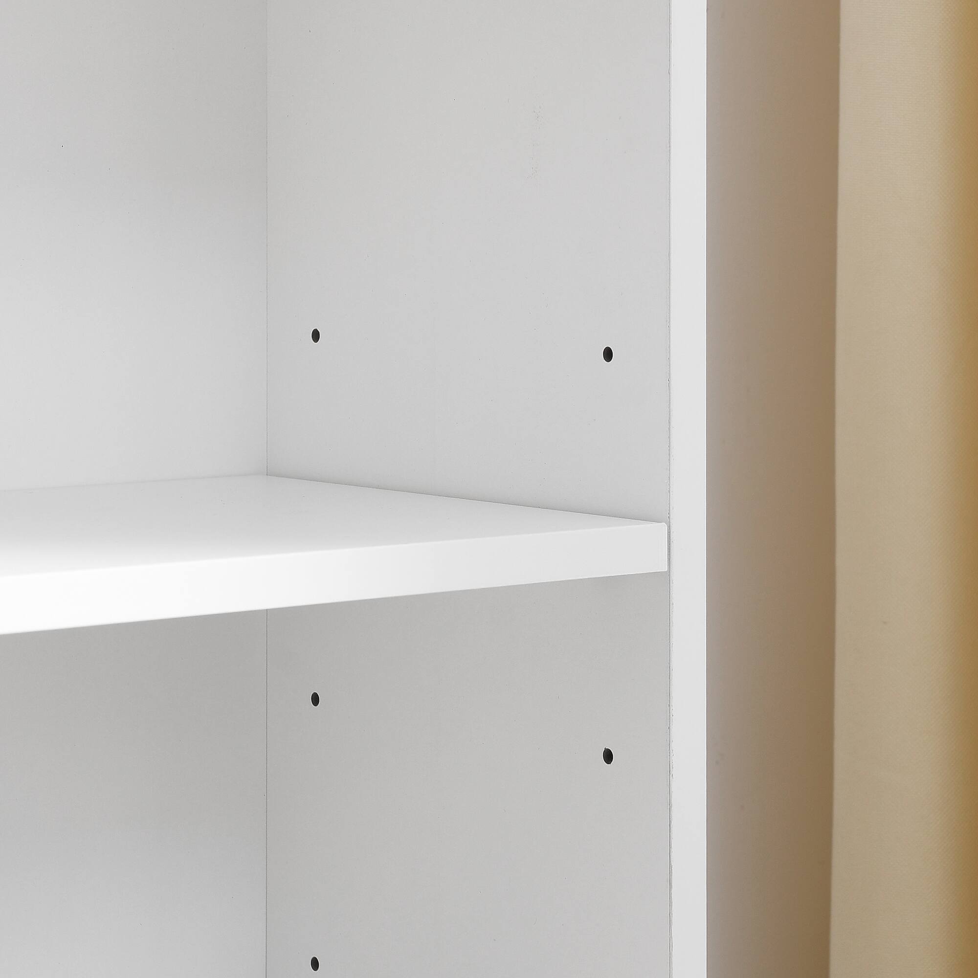 Alt View 1. Dexmalle - Dexmalle-8-Tier Slim Media Tower Rack with Adjustable Shelves,CD DVD Storage Cabinet -White - White.