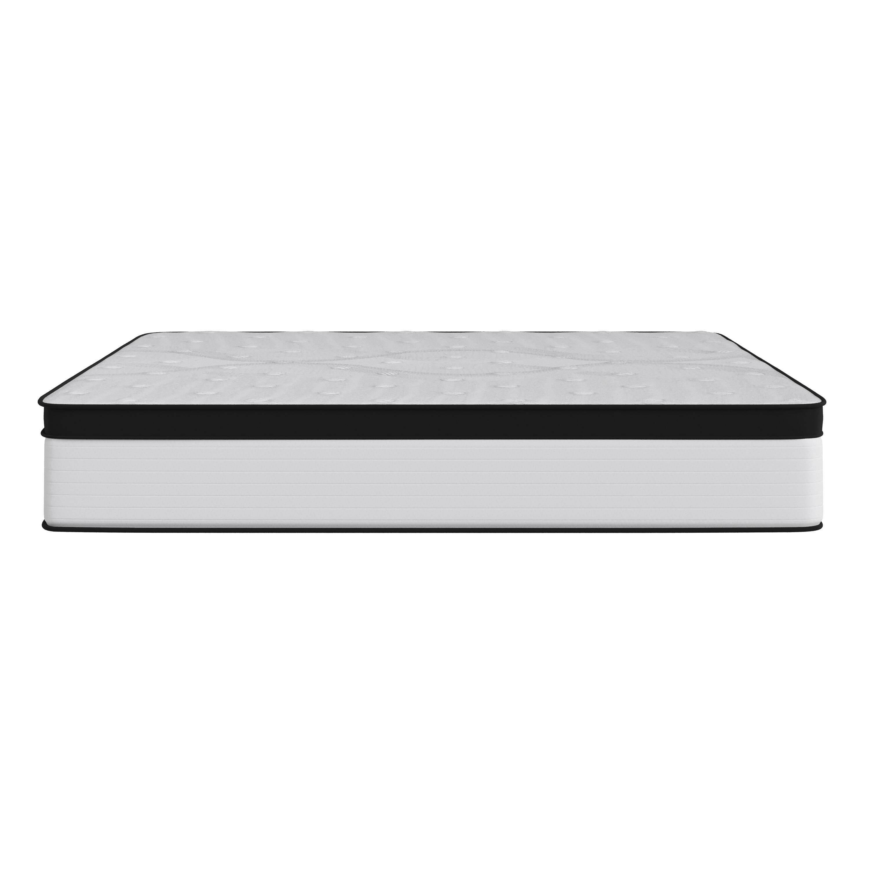 Alt View 9. Emma + Oliver - Hybrid Mattress in a Box for All Sleep Positions - White.