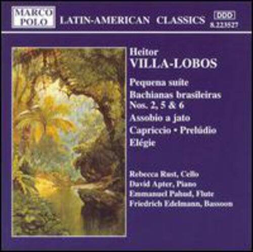 MARCO POLO  
LATIN-AMERICAN CLASSICS  
8.223527  

Heitor VILLA-LOBOS  
Pequena suite  
Bachianas brasileiras Nos. 2, 5 & 6  
Assobio a jato  
Capriccio • Prelúdio  
Elegie  

Rebecca Rest, Cello  
David Apter, Piano  
Emmanuel Pahud, Flute  
Friedrich Edelmann, Bassoon