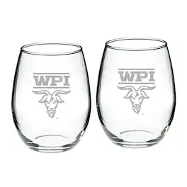 Jardine - Worcester Polytechnic Institute Engineers 21oz. 2-Piece Stemless Wine Glass Set - Multicolor